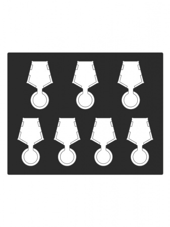 Футляр Presidio из искусственной кожи (301х245х34 мм) на 7 медалей РФ с пятиугольной колодкой d-32 мм