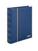 Альбом для марок (кляссер ELEGANT NUBUK). 30 листов (60 страниц) из чёрного картона с промежуточными прозрачными листами. Синий. Lindner, 1181