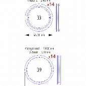 Набор капсул для монет СССР «Олимпиада-80» (28 капсул). Внешний диаметр 44 + 46 мм