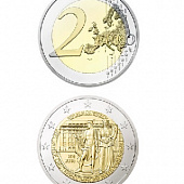 2 евро, Австрия (200 лет Национальному Банку Австрии). 2016 г.