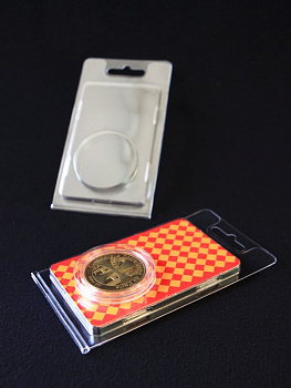 Двухсторонняя блистерная упаковка для монеты в капсуле