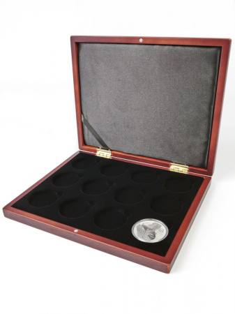 Деревянный футляр Volterra Smart (252х204х32 мм) для серии монет Australian Lunar Series III (1$, 1 oz silver proof) в капсулах