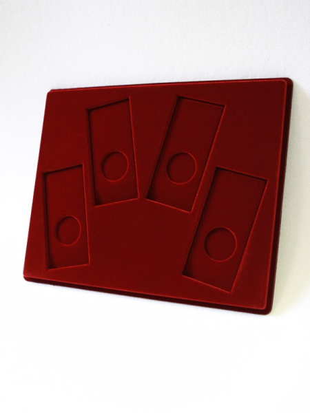 Планшет S (234х296х12 мм) для 4 Олимпийских монет Сочи-2014 в блистере. Горизонтальный, тёмно-бордовый  Планшет S (234х296х12 мм) для 4 Олимпийских монет Сочи-2014 в блистере. Горизонтальный, тёмно-бордовый