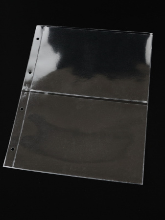 Листы-обложки ГРАНДЕ (Россия) (245х310 мм) из прозрачного пластика на 2 ячейки (224х146 мм). Упаковка из 10 листов. СомС, ЛБФ2-G