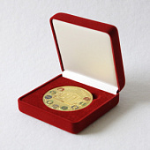 Футляр с низкой крышкой (92х92х40 мм) для монеты, медали (диаметр 60 мм, глубина 5 мм). Вид 2