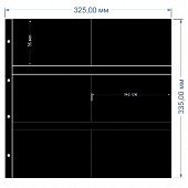 Листы-обложки MAXIMUM 5S (325х335 мм) на 6 ячеек (148х95 мм). Горизонтальные ячейки. Упаковка из 5 листов. Leuchtturm, 322444