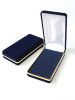 Футляр (62х116х26 мм) с золотым ободком с поролоновой вставкой, тёмно-синий