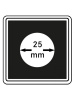 Капсулы Carree для монет 25 мм (в упаковке 4 шт). Lindner, 2240025