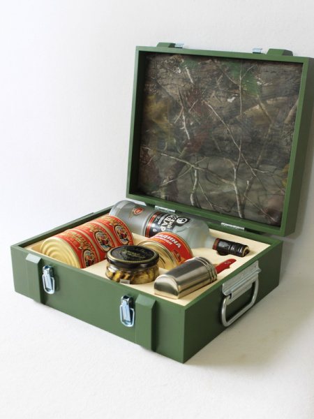 Флокированный ложемент под набор продуктов Госрезерва