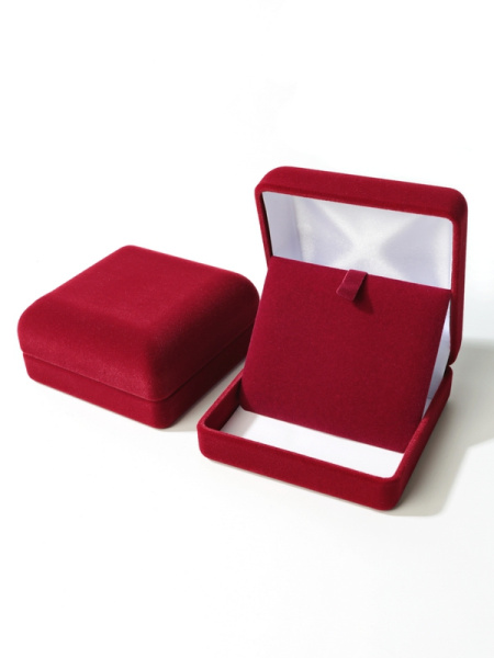 Футляр (81х81х40 мм) с универсальной подложкой, светло-бордовый