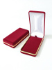 Футляр (62х116х26 мм) с золотым ободком с универсальной подложкой,  светло-бордовый