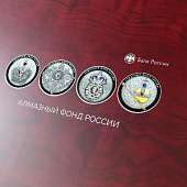 Нанесение изображения для серии монет Алмазный фонд России на футляр Volterra
