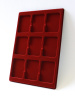 Планшет L (222х333х13 мм) для 9 слабов NGC (Америка) (61х86х8 мм), тёмно-бордовый  Планшет L (222х333х13 мм) для 9 слабов NGC (Америка) (61х86х8 мм), тёмно-бордовый
