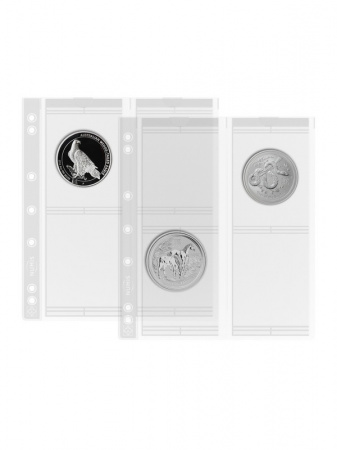 Лист-обложка для монет NUMIS 66 (193х217 мм) из прозрачного пластика на 4 ячейки (72х82 мм). Диаметр 66 мм. Упаковка из 5 листов. Leuchtturm, 321507