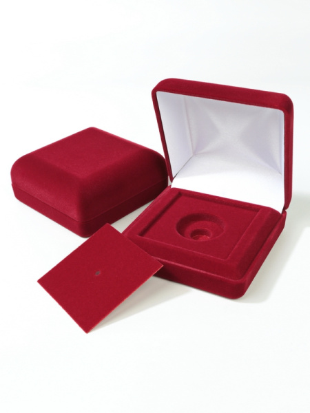 Футляр (92х92х40 мм) под знак с винтом, светло-бордовый