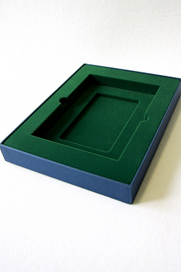 Флокированный ложемент в картонную коробку под ежедневник А5