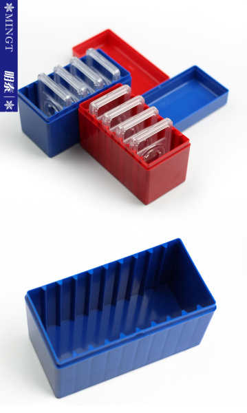  Пластиковый бокс для 10 слабов PCCB (I, II, III), PCGS, NGC, ANA и других слабов для монет. PCCB MINGT, 804216 красный