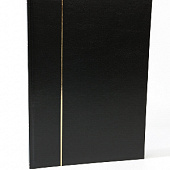 Альбом для марок (кляссер BASIC). A4. 8 листов (16 страниц) из чёрного картона с промежуточными листами из пергамина. Чёрный. Leuchtturm, 312060