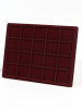  Планшет S (234х296х12 мм)  для 20 монет в капсулах «Quadrum» (50х50х6 мм), тёмно-бордовый