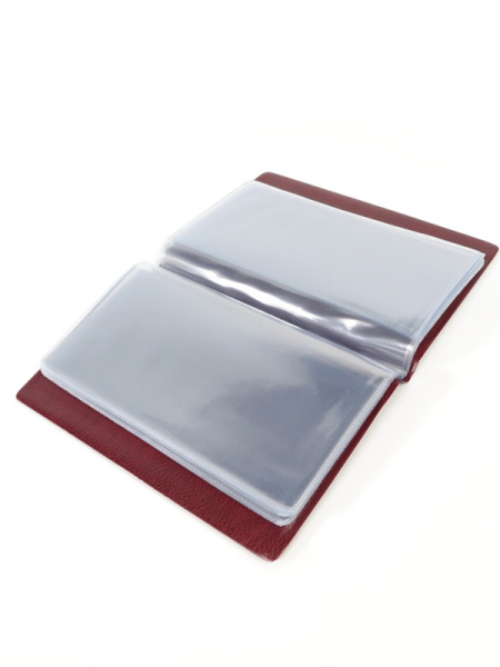 Карманный альбом для 16 банкнот (170х75 мм), Бордовый, Albommonet, Россия