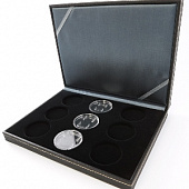 Футляр Nera XM из искусственной кожи (243х187х42 мм) для 9 монет в капсулах (диаметр 46 мм)