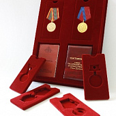 Планшет S (243х304х21 мм) «Моя коллекция» для 2 вставок и 2 удостоверений (для орденов с винтами)