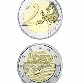 2 евро, Франция (70 лет высадке в Нормандии). 2014 г.
