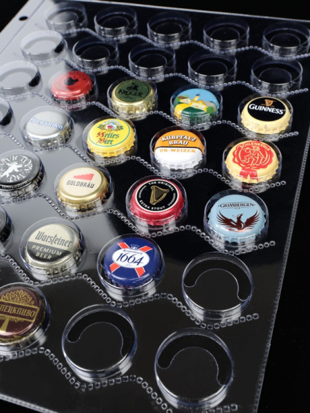 Прозрачные листы для 35 кромчатых пробок (крышек). Формат GRANDE. Albommonet, Россия