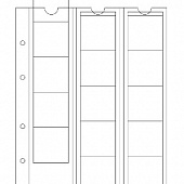 Листы-обложки для монет OPTIMA 42 (202х252 мм) из прозрачного пластика на 15 ячеек (48х46,5мм). Диаметр 42 мм. Упаковка из 5 листов. Leuchtturm, 338032
