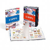 Альбом для марок (кляссер STAMPS). А5. 16 листов (32 страницы) из белого картона с промежуточными листами из пергамина. Leuchtturm, 361248
