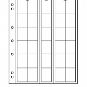 Листы-обложки для монет NUMIS 25 (193х217 мм) из прозрачного пластика на 30 ячеек (28х32 мм). Диаметр 25 мм. Упаковка из 5 листов. Leuchtturm, 323463