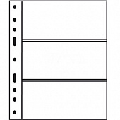 Листы-обложки OPTIMA 3C (202х252 мм) из прозрачного пластика на 3 ячейки (180х77 мм). Упаковка из 10 листов. Leuchtturm, 317839