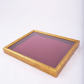Багетная рамка S золотого цвета под 1 ячейку (209х270х18 мм) с поролоновой вставкой