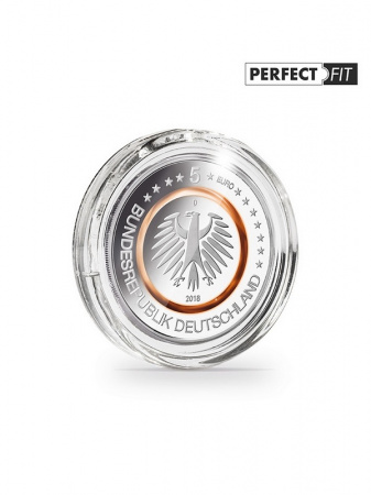 Капсулы Ultra Perfect Fit для монеты 5 евро Германии (27,25 мм), в упаковке 10 шт. Leuchtturm, 365293