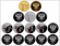 Деревянный бокс Carus (304х248х31 мм) для 2 золотых и 13 серебряных монет «Футбол 2018» в капсулах. Кубок