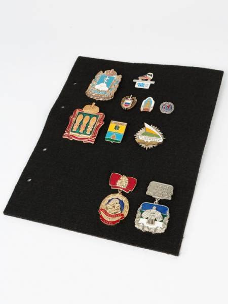 Войлочные листы для значков формата OPTIMA, упаковка из 5 листов. Albommonet, Россия