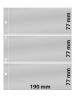 Листы MULTI COLLECT из прозрачного пластика на 3 ячейки (190х77 мм). Упаковка из 10 листов. Lindner, MU1323