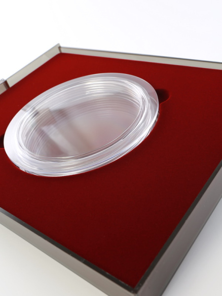  Кассета XXL для монеты 25000 руб (золото 999, 3 кг ) в капсуле, светло-бордовый