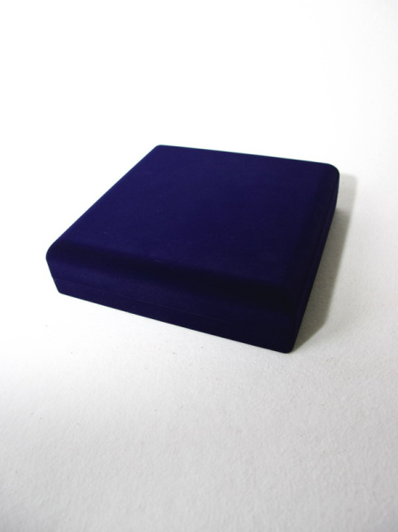 Флокированный футляр (196х196х50 мм) для 9 медалей и надписи (шильда)