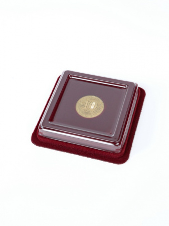 Сувенирная упаковка (63х63х16 мм) под монету д.22 мм