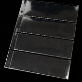 Листы формата ОПТИМА (Россия) (201х252 мм) из прозрачного пластика на 4 ячейки (178х54 мм). Упаковка из 10 листов. СомС, ЛБ4Г-O