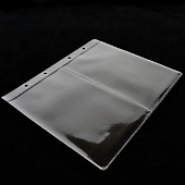 Лист формата ОПТИМА (Россия) (208х250 мм) из прозрачного пластика на 2 ячейки (185х120 мм)