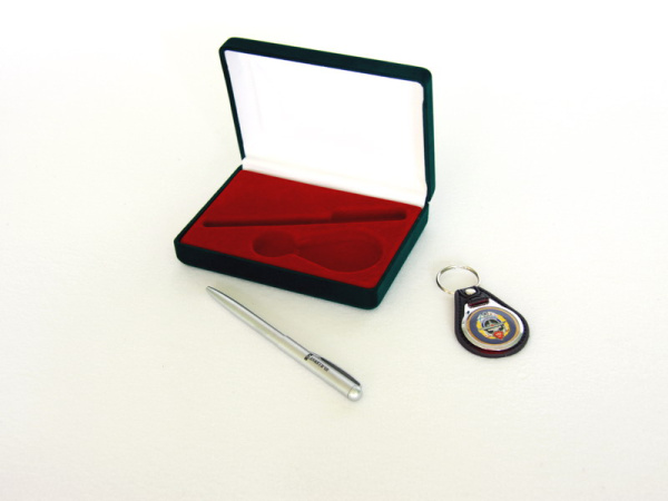 Футляр флокированный (102х142х41 мм) под брелок и ручку