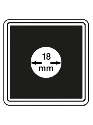 Капсулы Carree для монет 18 мм (в упаковке 4 шт). Lindner, 2240018