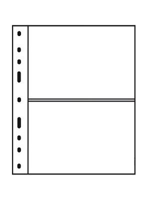 Листы-обложки OPTIMA 2C (202х252 мм) из прозрачного пластика на 2 ячейки (180х120 мм). Упаковка из 10 листов. Leuchtturm, 309942
