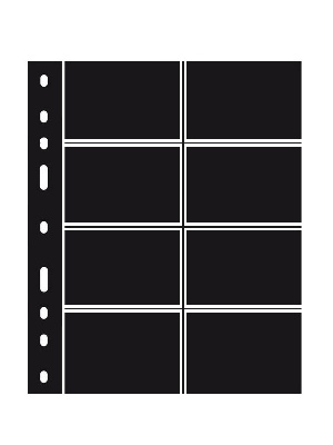 Листы-обложки OPTIMA 4VS (202х252 мм) на 8 ячеек (88х55 мм). Упаковка из 10 листов. Leuchtturm, 332697