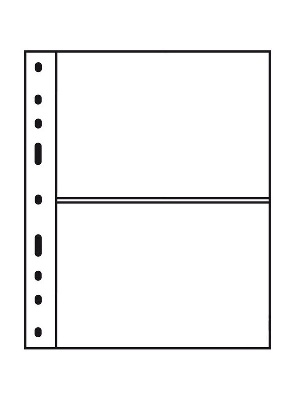 Лист-обложка OPTIMA 2C (202х252 мм) из прозрачного пластика на 2 ячейки (180х120 мм). Leuchtturm, 309942/1
