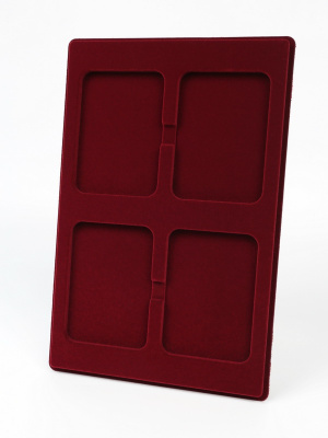 Планшет L (222х333х13 мм) для 4 макси слабов ННР (Россия), тёмно-бордовый  Планшет L (222х333х13 мм) для 4 макси слабов ННР (Россия), тёмно-бордовый