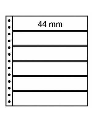 Листы-вкладыши R 6S (270х297 мм) на 6 ячеек (248х44 мм). Упаковка из 5 листов. Leuchtturm, 359391
