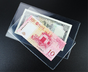 Чехлы для банкнот (195х113 мм), прозрачные. Упаковка 100 шт. PCCB MINGT